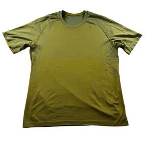 lululemon Metal Vent Tech Short Sleeve Mens L Green Training Workout Shirt